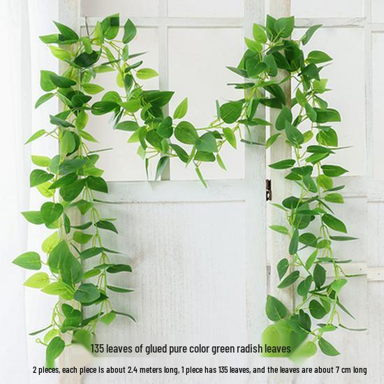 Large Green Fake Leaf Ornaments for Vines and Roof Décor