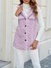 European & American Plush Hooded Cardigan Vest for Fall/Winter - Warm & Stylish Women's Jacket