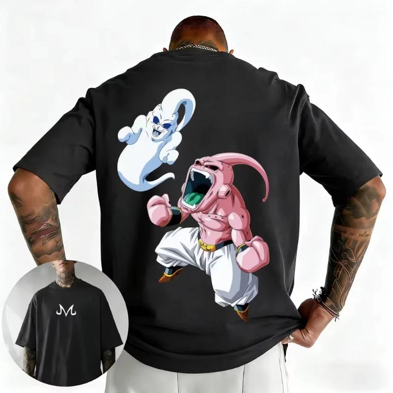 2026 Summer Dragon Ball Majin Buu Ghost T Shirt Men women Outfits Anime Graphic Tee Fashion Vintage Casual Casual Streetwear Top