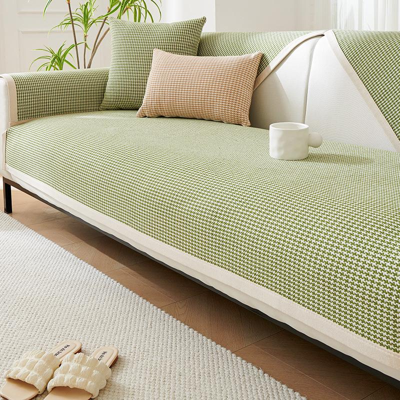 Cotton Sofa Cushion Four Seasons Universal Non-Slip Fabric Linen Coarse Cloth Modern Simple Cover Cover Backrest Cover Towel Cushion
