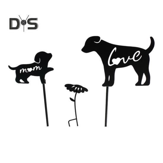 

Металлические колышки для сада собак, украшения в виде силуэта матери и ребенка, устойчивые к погодным условиям, колышки для садовых игрушек для украшения газона на открытом воздухе Sets