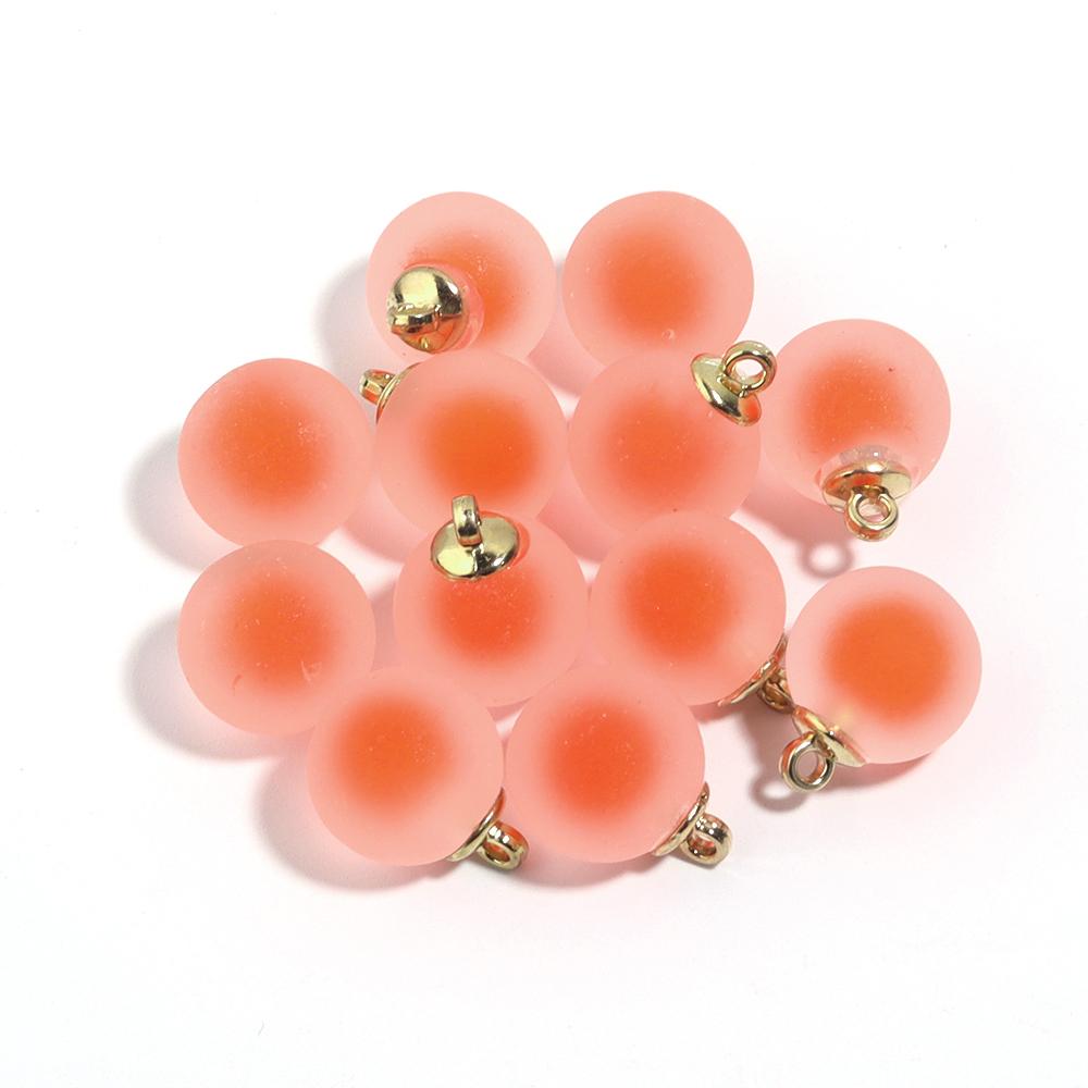 10Pcs Acrylic Frosted Colorful Heart Charms Round Charms For Jewelry Making DIY Bracelet Necklace Earrings Pendants Accessories
