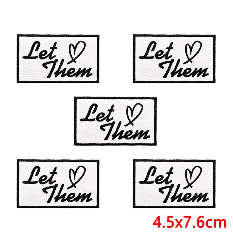 10pcs /Lots Pink Cartoon English Letter Embroidered Patches Diy Jackets Backpack Sew Badges Iron On Patches For Clothing Stickers 