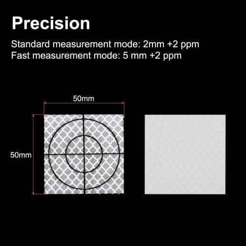 uxcell 80-Piece Survey Reflector Sheet, 50x50mm, Self-Adhesive Reflective Tape for Survey Target Marks, White, for Total Stations
