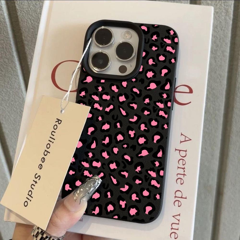 

HOT Luxury Leopard Print Cool Lichee leather pattern Phone Case For iPhone 17 16e 16 15 14 13 12 11 Air Pro Max Plus X XR XSMax iPhone 16e