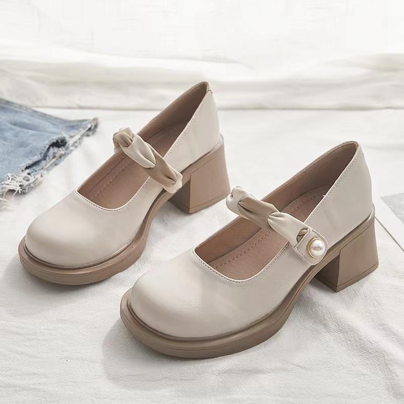 

Mary Jane Shoes for Spring and Summer, Chunky Heels, Perfect for Pairing with Skirts, Elegant and Feminine Style 40