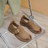 Genuine leather women's spring new cowhide retro soft-soled maternity shoes, not tired feet single shoes