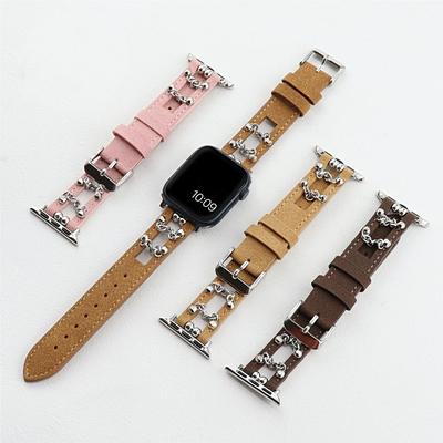 Mode Punk Wildleder Leder Band für Apple Watch Serie 9 8 7 6 Schnalle Uhrenarmband für Iwatch Ultra 2 4 5 6se Armband 41 45mm 49mm 40 44mm Band