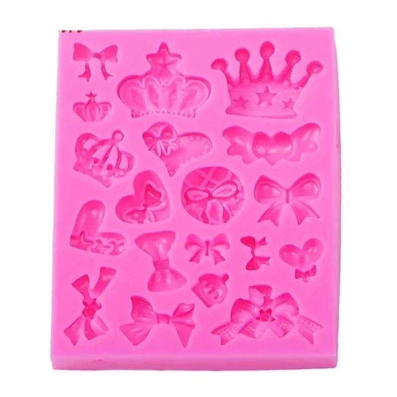 Creative Crown Bow Shaped Cake Silicone Mold Home Kitchen Supplies Chocolate Pastry Candy Making Tools Accessories Wholesale