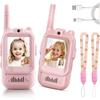 Video-Walkie-Talkies für Kinder 2er-Pack Wiederaufladbares Intercom-Walkie-Talkie Niedlicher 2-Zoll-Bildschirm Ein-Klick-Anruf Kinder-Video-Intercom