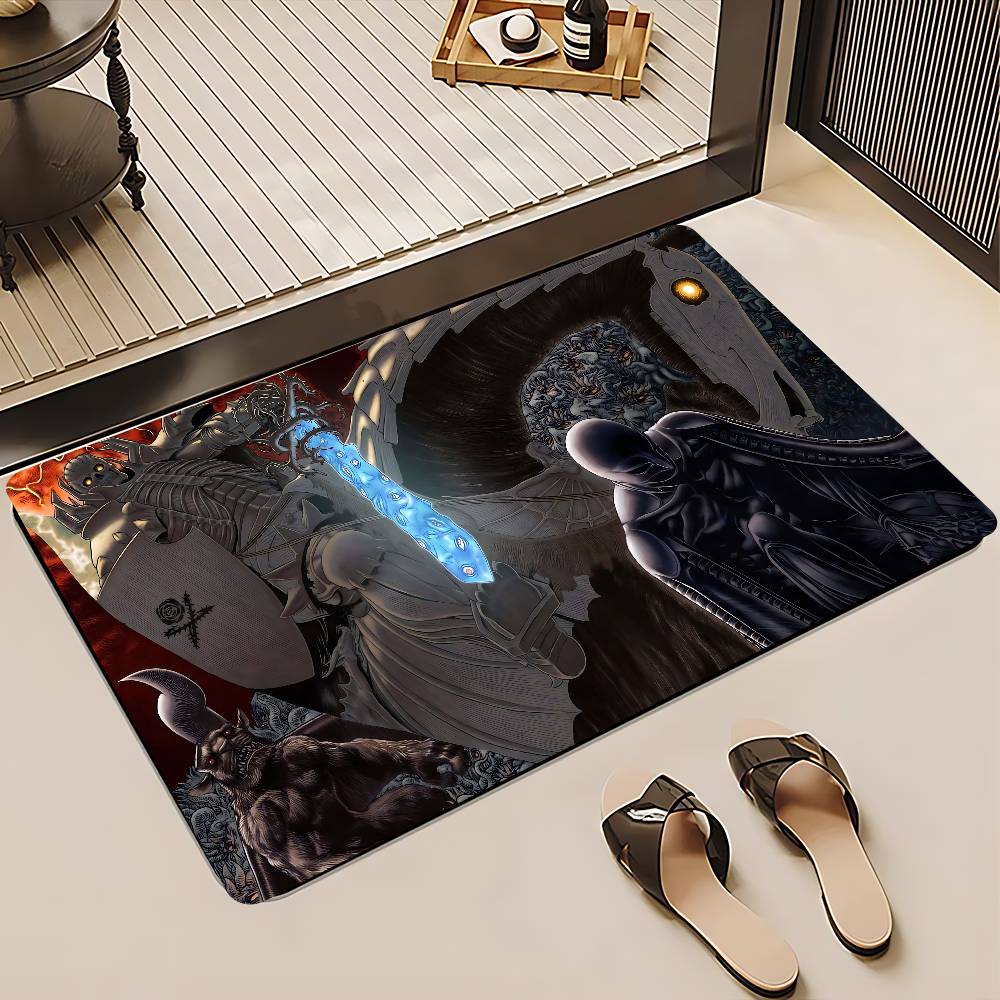 Anime B-BerserkS Hallway Carpet Rectangle Anti-slip Home Soft Badmat Front Door Indoor Outdoor Mat Doormat Area Rug