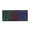 1PCS RGB Colorful Backlit 78keys Wired Keyboard Mini Small Size Home Office Universal Laptop Desktop External Keypad