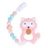 Baby Cartoon Teething Toy Food Grade Silicone Infant Chew Toy   Shape and Chain Design