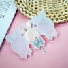 Easter Bunny Design Lollipop Silicone Mold Cute Bow Rabbit Chocolate Candy Mould Cake Decorating Tools for Easter Cupcake Cookie