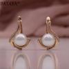 PATAYA New Water Drop Tourmaline Color Earrings Women Cute Wedding Party Fine Jewelry 585 Rose Gold Natural CZ Dangle Earrings