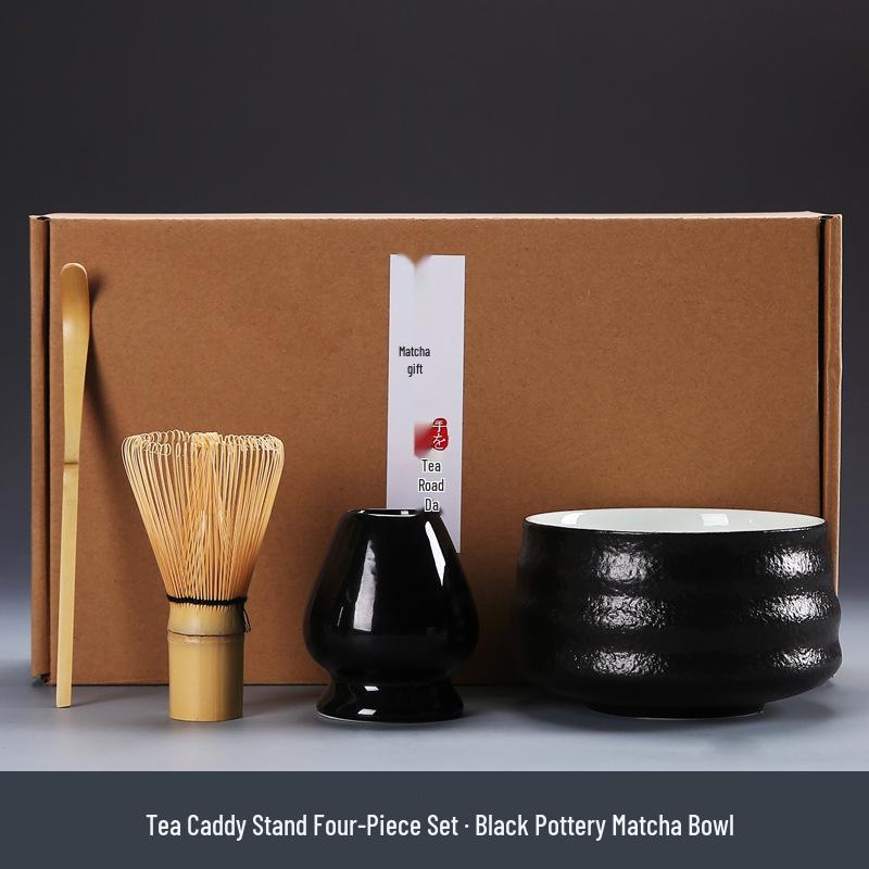 Matcha Tool Set: Chasen Stand & Tea Whisk with White Hon-date, Inspired by Song Dynasty, in Japanese Gift Box