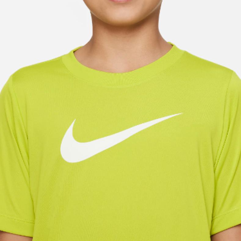 Nike Loose Fit Round Neck Logo Print Short Sleeve T-Shirt Kids Tops Green DX1123-308