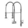 Hot Sale Commercial Single Handle SUS 304 Sink Faucet Wall Mounted Single Cold Taps Pull Down Sprayer Spring Kitchen Faucet