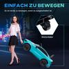 Kids Electric Car, Remote-Controlled, with Transport Wheels, LED Lights, Horn, for Children 3-6 Years, Light Blue