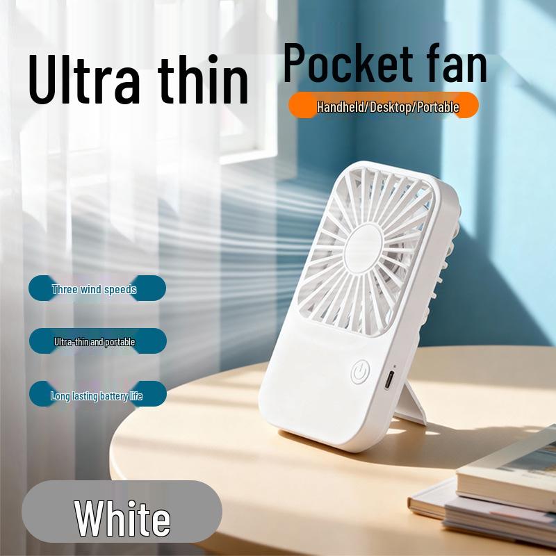 2026 Mini USB Rechargeable Pocket Fan for Office & Students