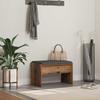 Hallway Bench with Cushion Reclaimed Wood Look 63 x 38 x 40 cm