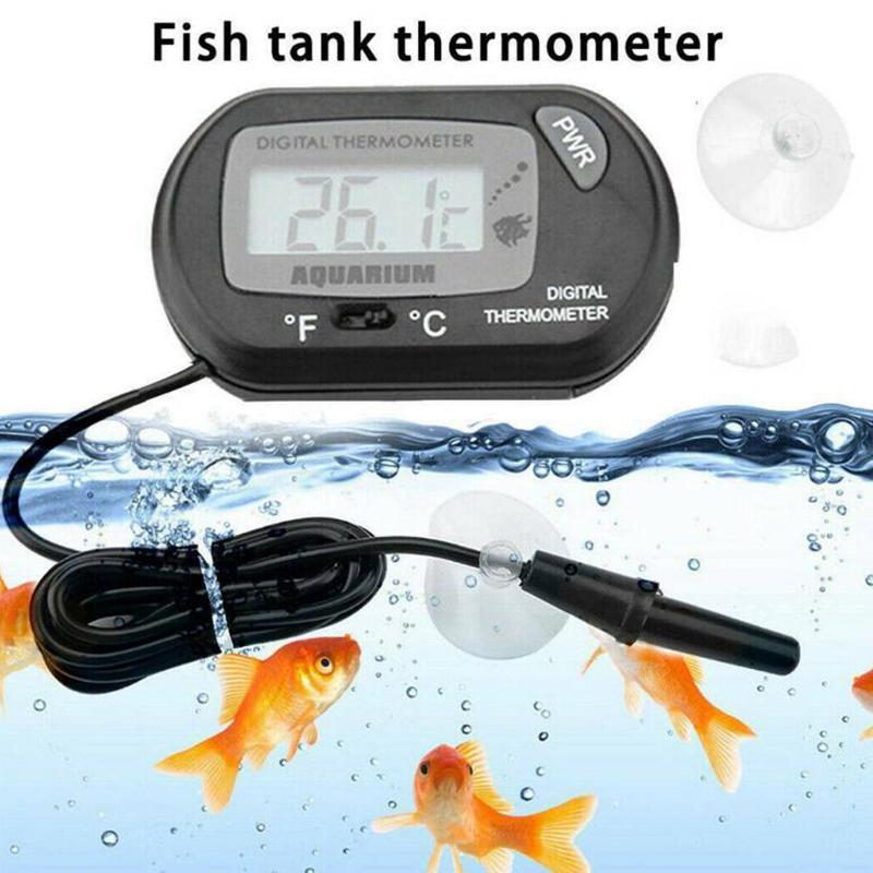 Lcd Digital Fish Tank Reptile Aquarium Water Meter Thermometer Temperature