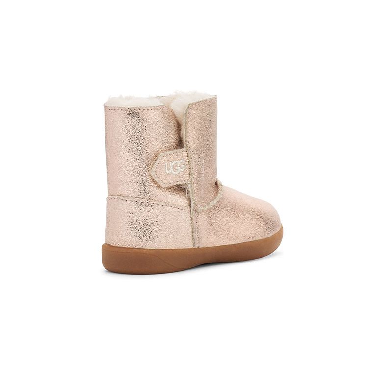 UGG Keelan Metallic Glitter Sheepskin Snow Boots Kids Boots Rose-Gold 1123351T-RGL