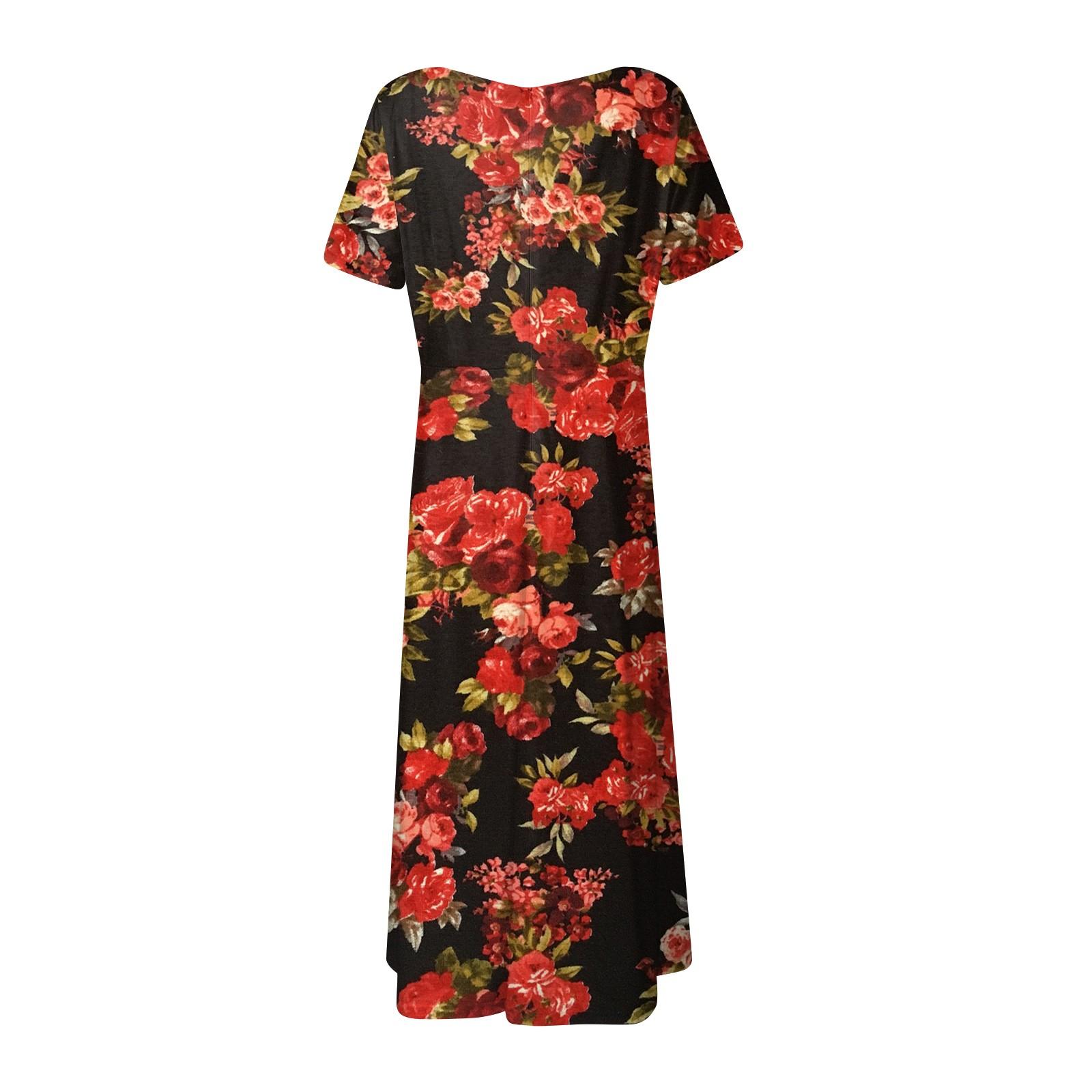 Женское модное и универсальное летнее темпераментное платье с v-образным вырезом — фото 4