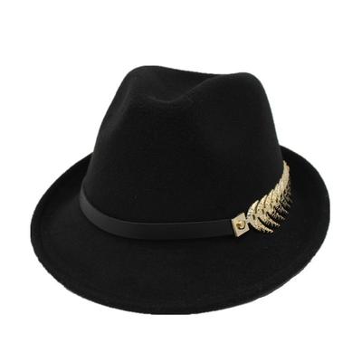 Wool Women'S Hat British Retro Fishbone Top Hat Women'S Warm Jazz Hat