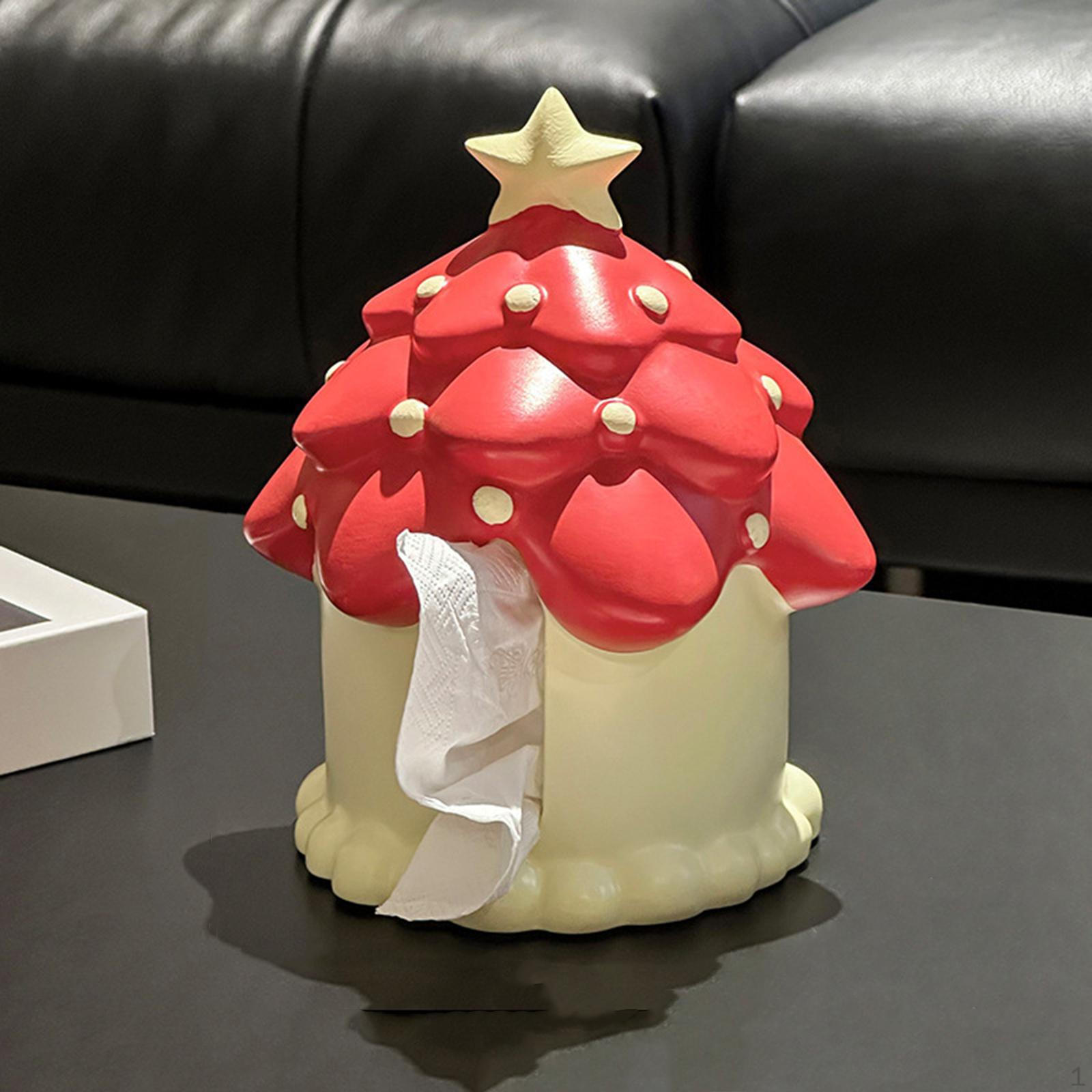 

Tissue Box Cover Christmas Decoration Cute Napkin Holder Case Dispenser for Bathroom Vanity красный