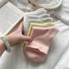 Zhuji Pure Cotton Women's Macaron Color Pile Socks - Loose, Non-binding, Anti-pilling, Boneless Postpartum Design.