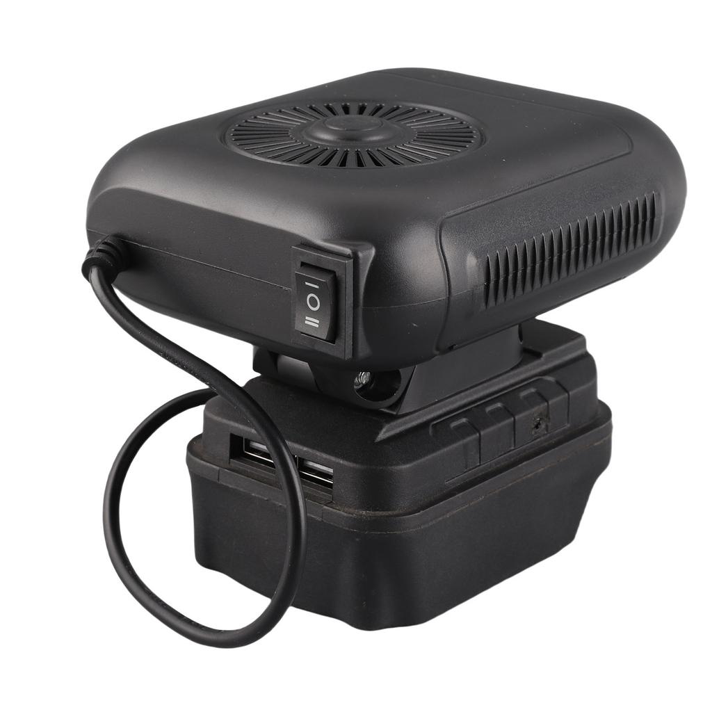 Battery Powered Heater 90 Degree Flip 2 Temperatures 2xUSB Portable Space Heater for BL1830 BL1850 BL1840 BL1845 BL1815