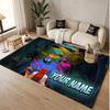 Custom Name Text Crystal Velvet Rug,Rainbow Friends Soft Plush Decorative Non Slip Floor Carpet