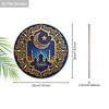 2D Flat Wooden Ramadan Round Decorative Hanging Ornament, 7.87inches Elegant Ramadan Kareem Wall Art, Home, Prayer Room, Livingroom Decorative Sign