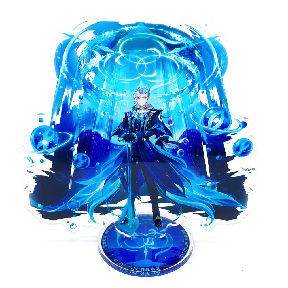 Anime Figure Genshin Impact Furina Arlecchino Xiao Yae Miko Yelan Acrylic Stand Model Board Desk Decor Standing Sign Fans Present