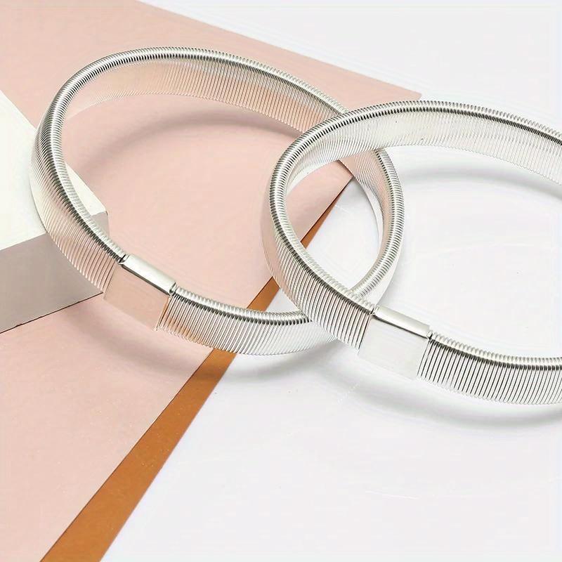 1Pair Fashion Wristband Ladies Shirt Sleeve Holders Metal Arm Bands Hold Ups Ring Men Bracelet Elastic Hoop Armband
