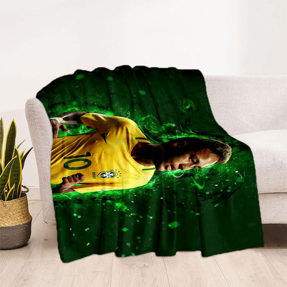 Neymar Brazil Jersey Blanket Soft Warm Cozy Perfect for Bedding Picnics Seaside All-Season Use Modern Gift for Travel Home Birthdays