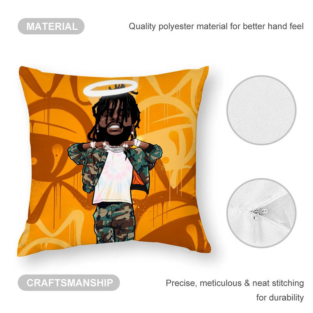 Rapper C-Chief K-Keef Pillow Case Sofa Living Room Bedroom Double-Sided Printing Square Cushion Nap Time Pillow Case