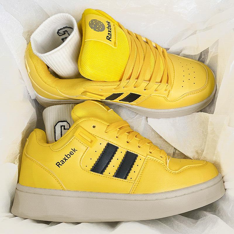 Guochao niche new men's and women's skateboard shoes thick tongue versatile breathable couple casual board shoes sports little white shoes