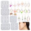 Crystal Earring Pendant Mould Ear Clips Silicone Mold Irregular Shapes Earrings Mould for DIY Enthusiasts Crafts Mould