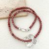 Black Beaded Flower Fashion Temperament Black Agate Necklace