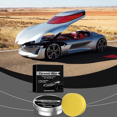 100g Schwarzes Autowachs Kristall Galvanisieren, Wasserdichte Und Hydrophobe Beschichtung, Verbessert Glanz Und Schutz Autopolitur Set