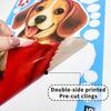 Christmas Decorations Gift Box Static Stickers Shopping Mall Window Decoration Christmas Wreath Puppy Glass Stickers