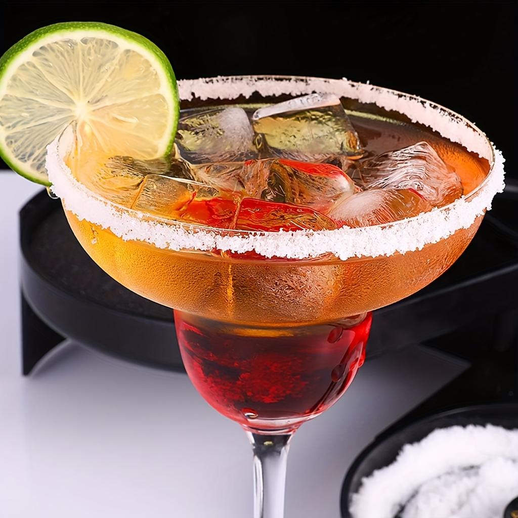 3-Tier Bar Glass Rimmer Bartender Tool with 3 Swing-Out Trays for Cocktail and Margarita Salt Rimmer