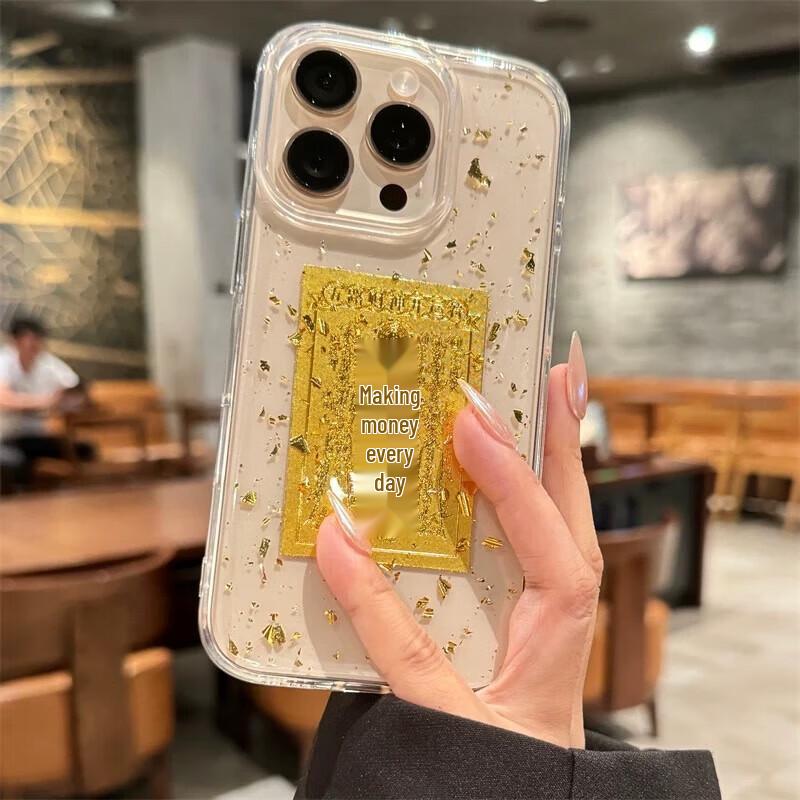 Smorss iPhone 17 Gold Foil Prosperity Clear Case