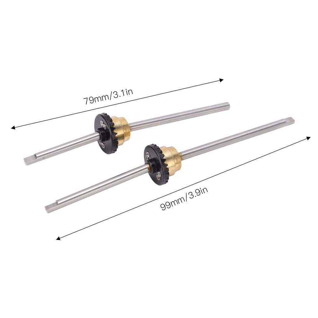 RC Car Parts: Metal Drive Shaft Gear Bridge Axle Differential Kit for WPL C14, C24, C34, C44, B14, B16, B24, B36 116 RC Cars. Aluminum Alloy Drive