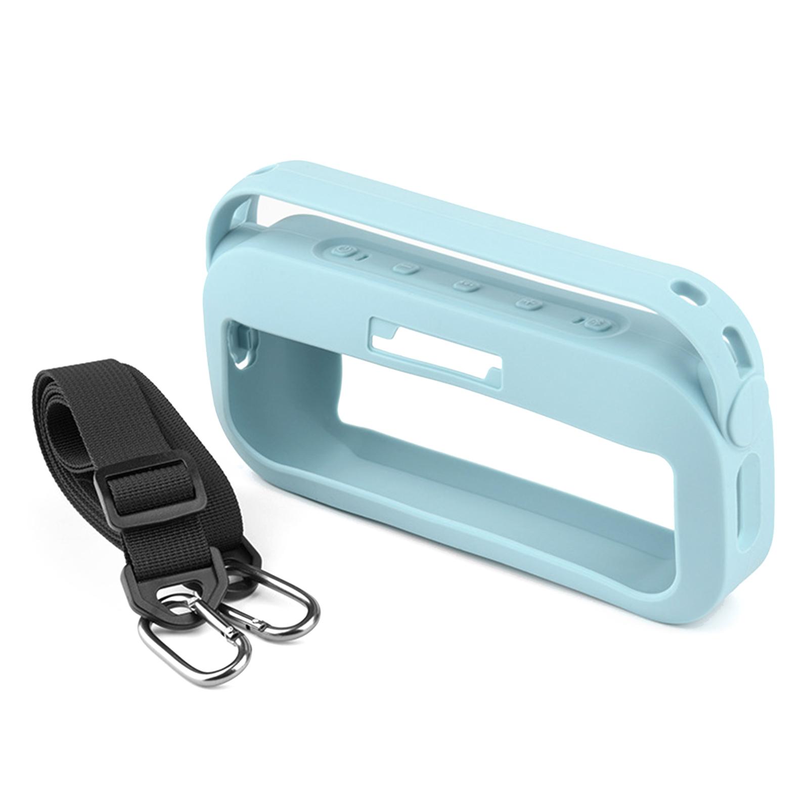 

for Flex Speaker Protective Silicone Bracket Protector Storage Cases Speaker Skin-friendly Cases with Shoulder Strap синий
