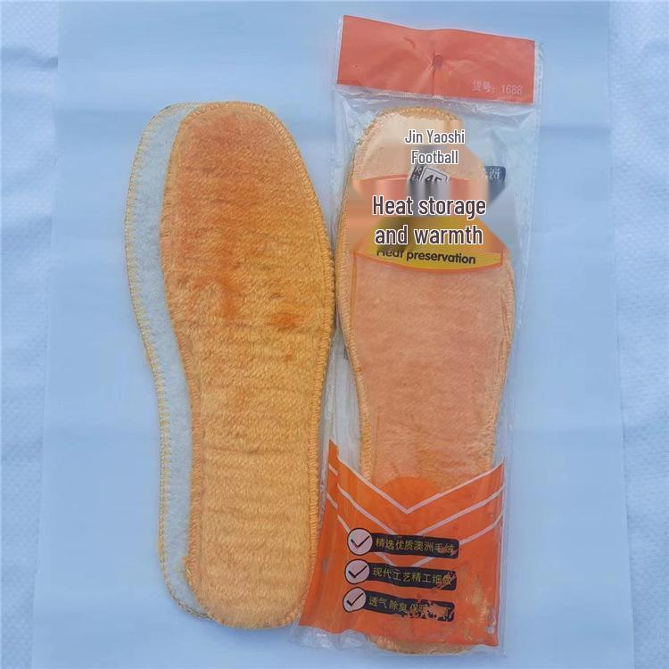 Dicke Winterfilz-Einlegesohlen: Kältefest, Imitatkashmir, Leder und Fell integriert