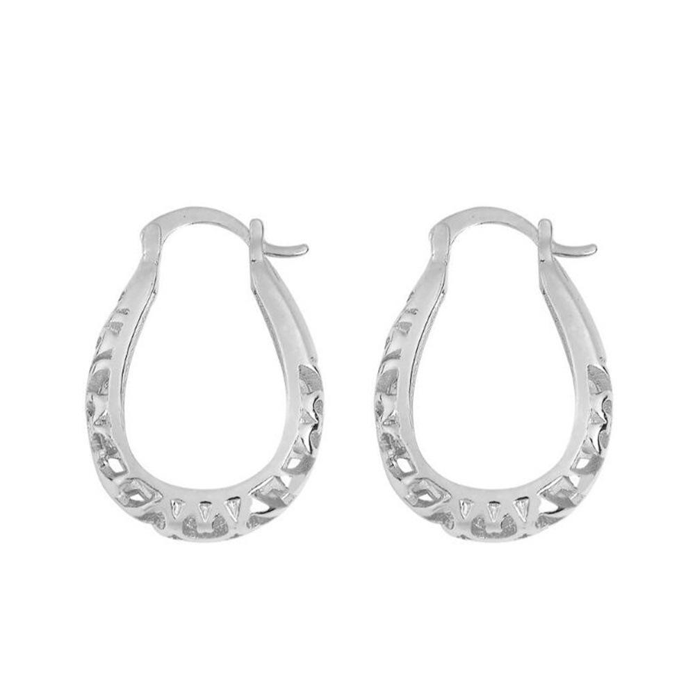 

Ретро Европейский и Американский Стиль Полые Серьги-Цветы - Преувеличенные Клипсы и Пряжки серебряный