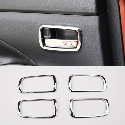 Chrome Inner Inside Door Handle Bowl Cover Catch Cap Trim Molding Garnish For Mitsubishi Outlander 2014-2018